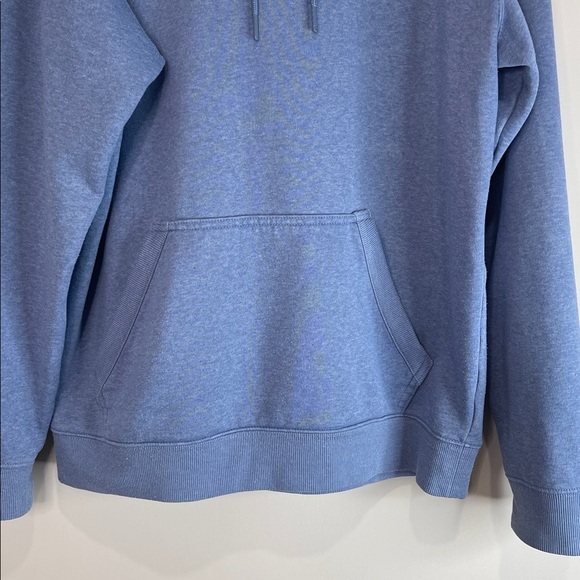 Columbia Classic Back Graphic Logo Hoodie Steel Blue Kangaroo Pocket Size L - Picture 4 of 12